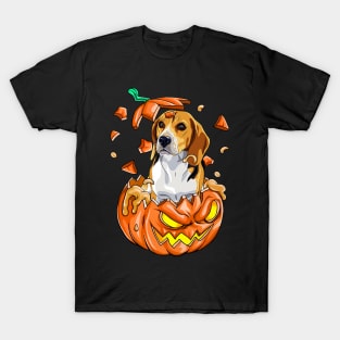 Beagle In The Pumpkin tshirt halloween costume funny gift t-shirt T-Shirt